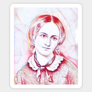 Emily Bronte Portrait | Emily Bronte Artwork Line Art Sticker